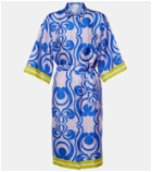 Dries Van Noten Printed silk shirt dress