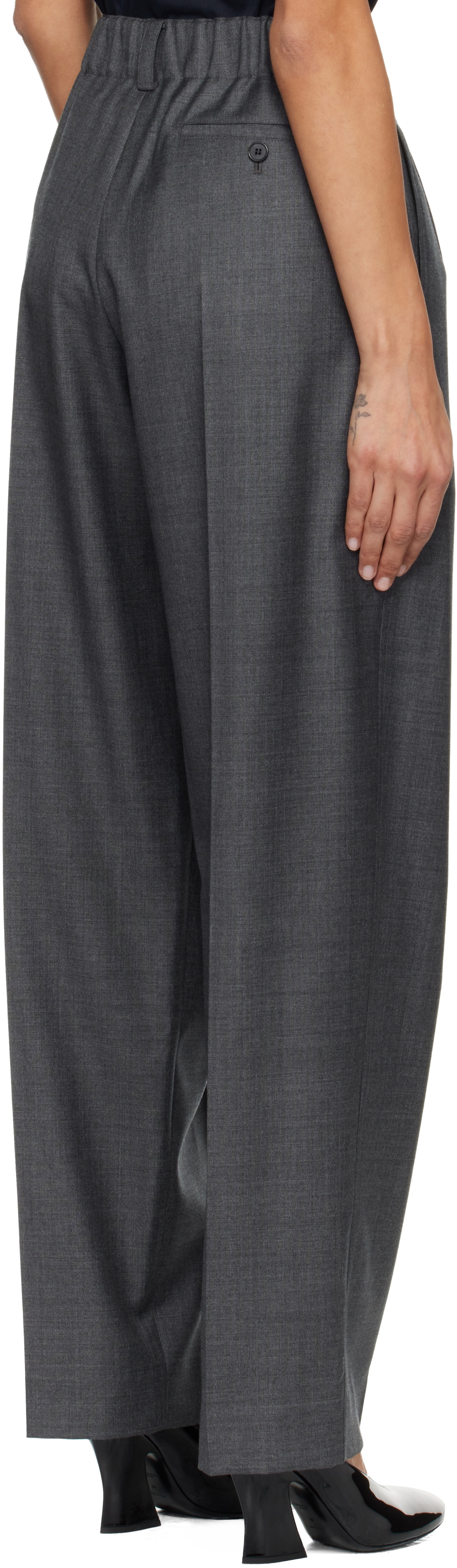 Givenchy Gray Double Pleat Trousers