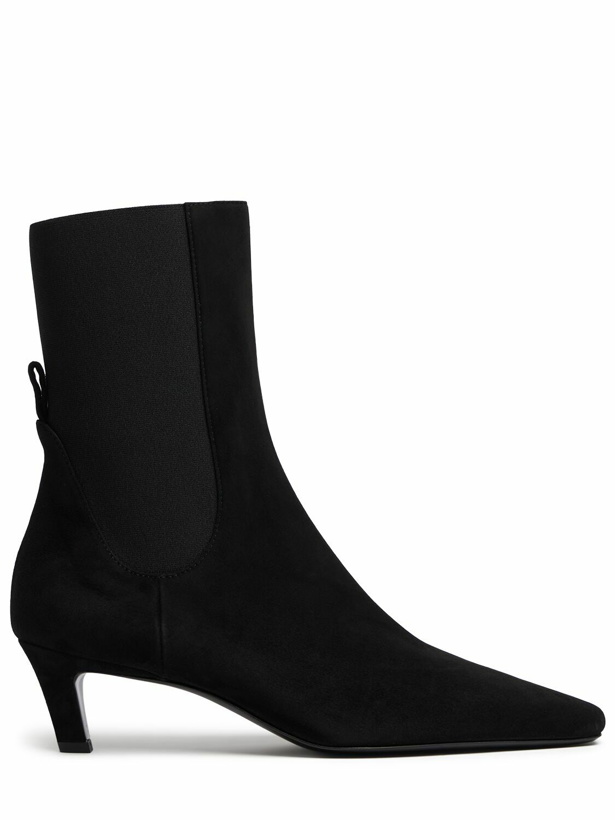 Photo: TOTEME 60mm The Mid Suede Ankle Boots