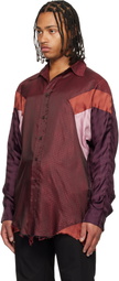 Edward Cuming Burgundy Sag Arm Flex Shirt