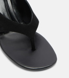 JUDE Yaga leather wedge thong sandals