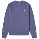 Champion Women's x Beams Boy Crew Sweat in Blue