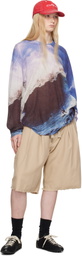 ERL Beige Distressed Chino Shorts