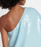 The Frankie Shop Gloria sequined one-shoulder minidress