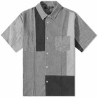 Comme des Garçons Homme Men's Short Sleeve Funmix Shirt in Black/White