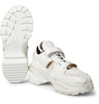 Maison Margiela - Distressed Leather Sneakers - Men - White