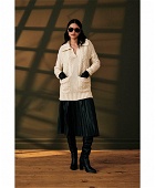 Brooks Brothers Women's Merino Wool Aran Knit Sweater | Cream