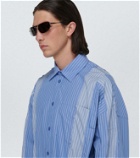 Balenciaga Striped cotton-blend shirt