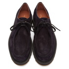 Dries Van Noten Navy Suede Chukka Derbys