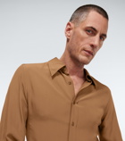 Saint Laurent - Slim-fit crêpe de chine silk shirt