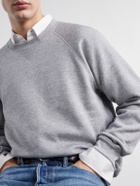 TOTEME - Cotton and Silk-Blend Jersey Sweater - Gray