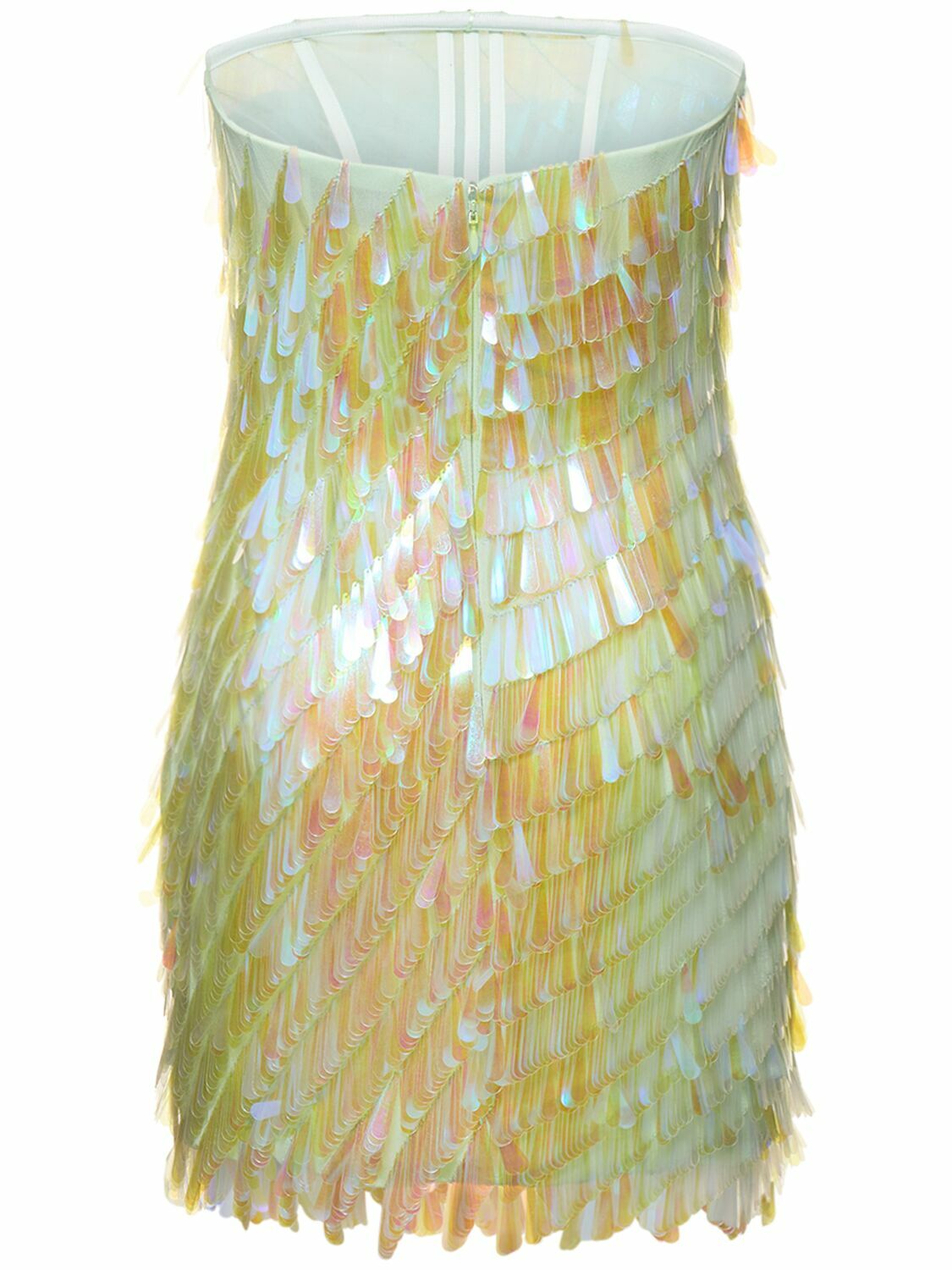 THE ATTICO - Sequined Strapless Mini Dress The Attico