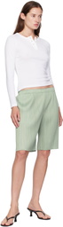 PLEATS PLEASE ISSEY MIYAKE Green June Monthly Colors Shorts