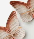 Bordallo Pinheiro Set of 4 ceramic bread plates by Claudia Schiffer