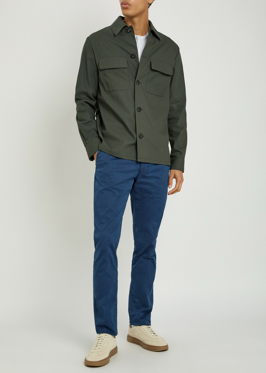 Slowear Cotton Overshirt Dark Green