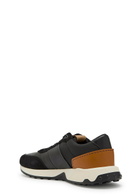Tods All Pelle Running Panelled Leather Sneakers Black