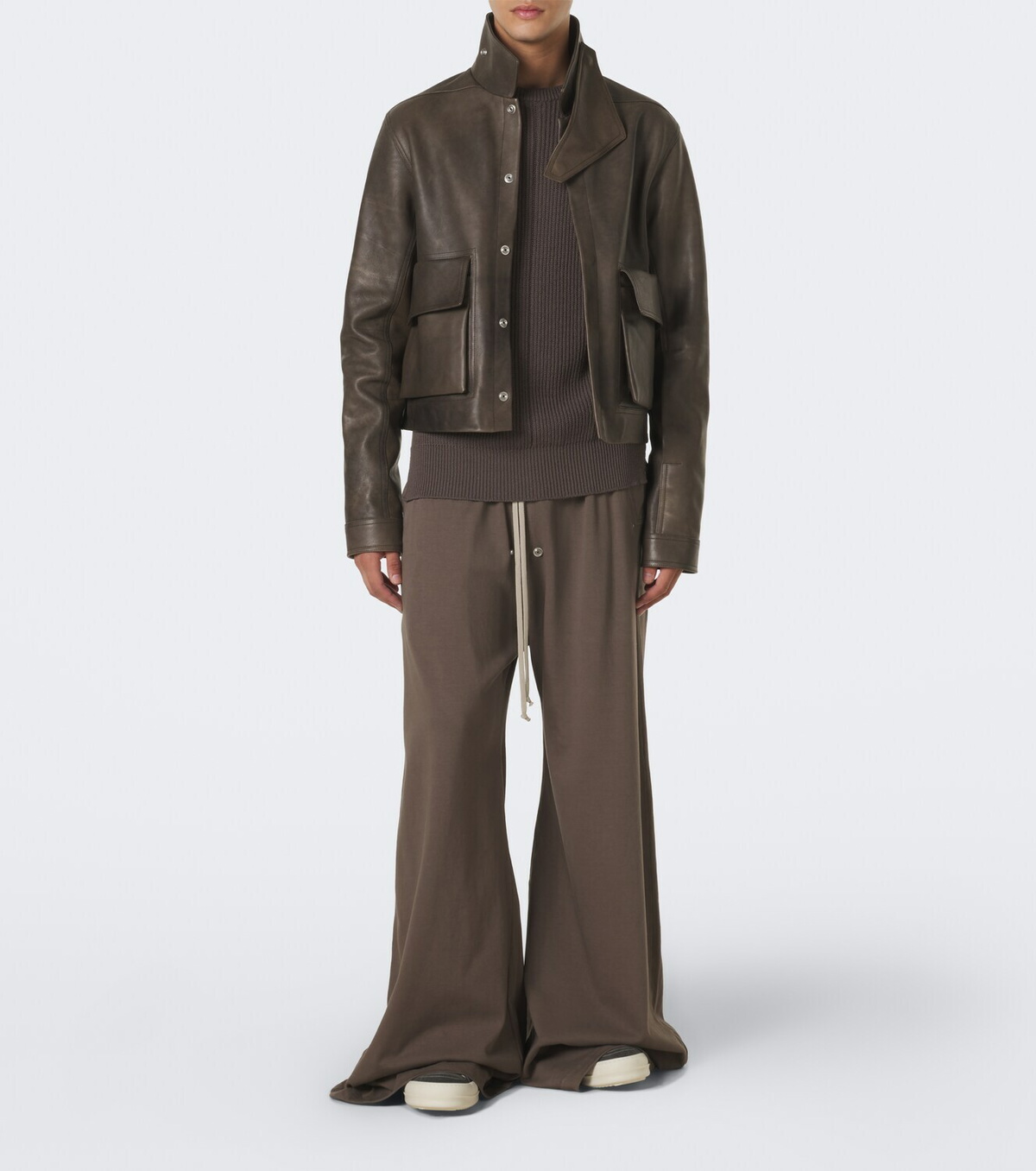 Rick Owens DRKSHDW suede-trimmed slip-on shoes