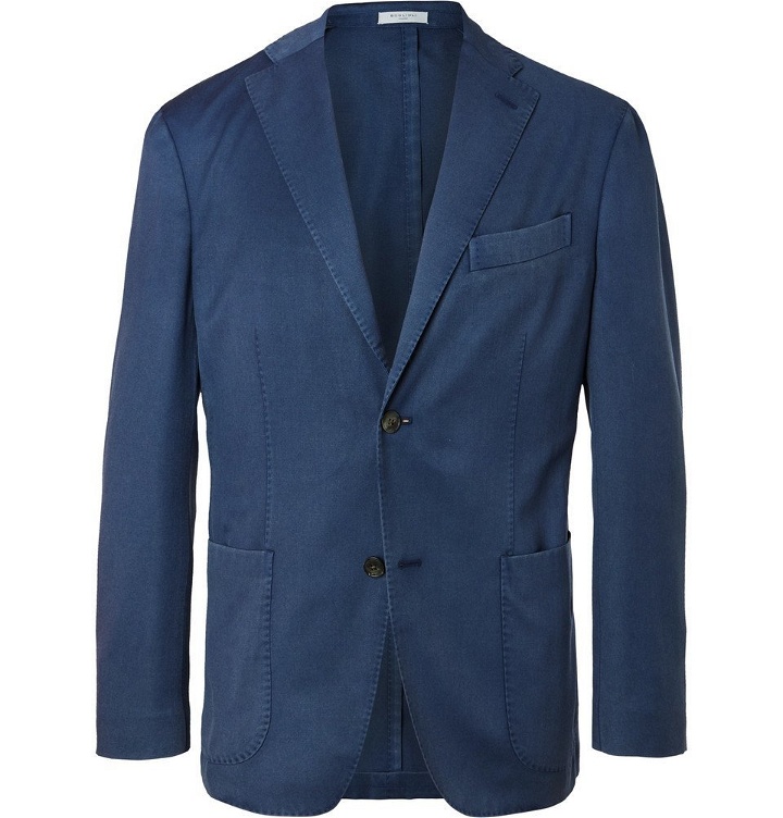 Photo: Boglioli - Blue Slim-Fit Unstructured Wool-Twill Suit Jacket - Men - Blue