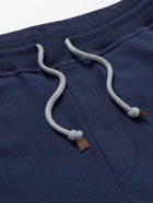 Brunello Cucinelli - Tapered Cotton-Jersey Sweatpants - Blue