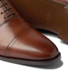 HUGO BOSS - Lisbon Cap-Toe Burnished-Leather Oxford Shoes - Brown