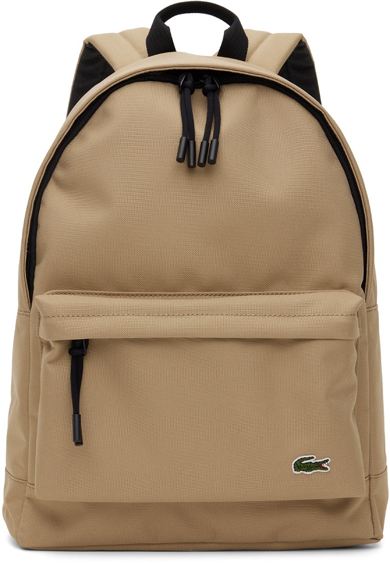 Photo: Lacoste Beige Computer Compartment Backpack