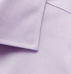 Canali - Cutaway-Collar Pin-Dot Cotton Shirt - Purple