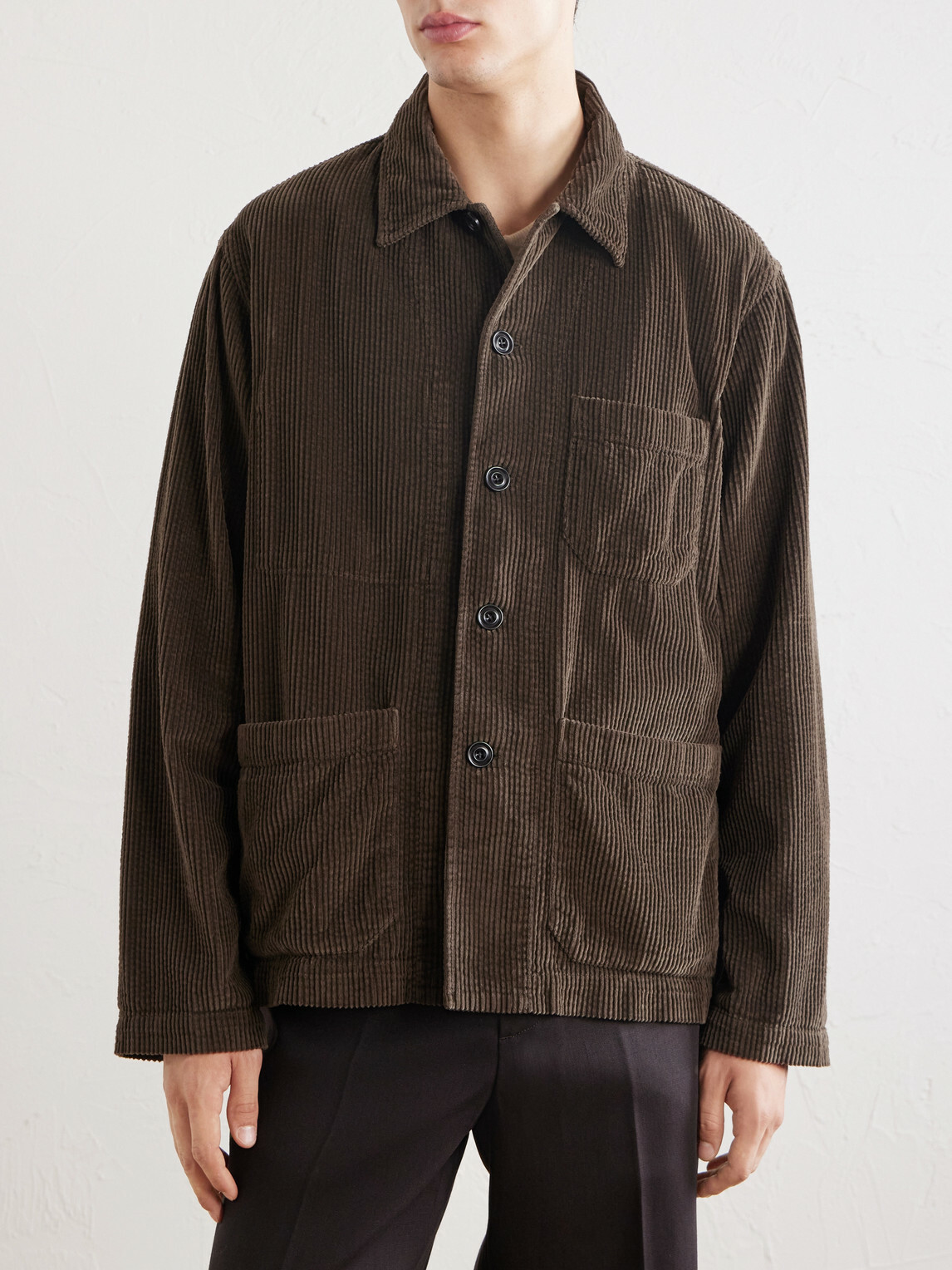 Hartford - Perry Cotton-Corduroy Jacket - Brown