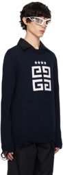 Givenchy Navy 4G Stars Sweater