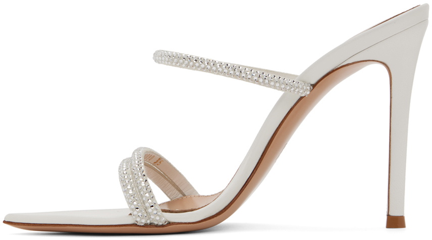 Gianvito Rossi White Cannes Heeled Sandals