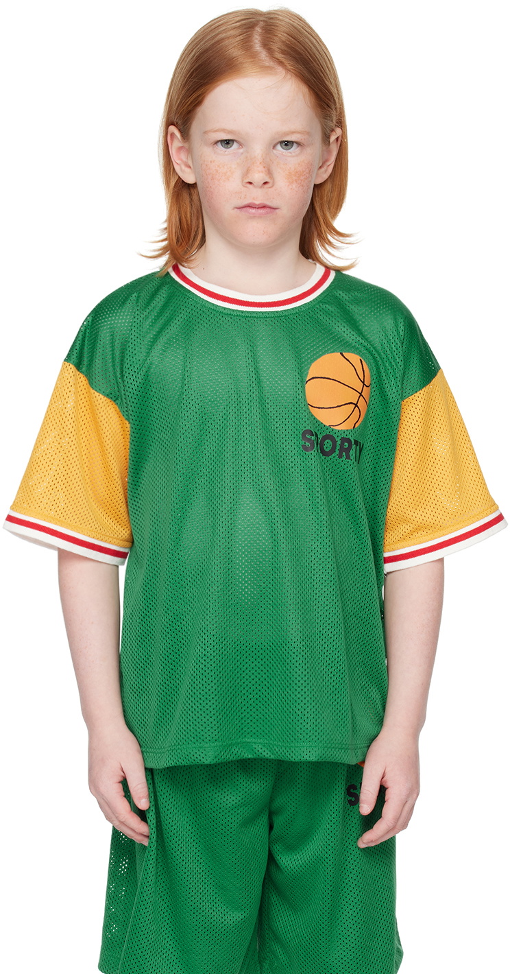 knee length dresses for ladies Mini Rodini Basketball Mesh sp Tank Dress, Green