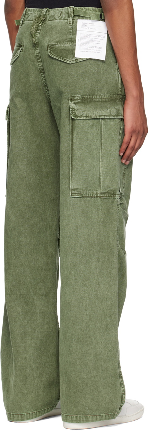 R13 Green Wide Leg Cargo Pants R13