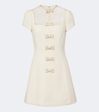 Valentino Crepe Couture lace-trimmed minidress