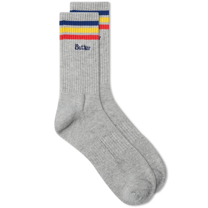 Photo: Butter Goods Men's Stripe Sock in Grey
