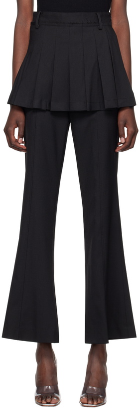 Photo: Rokh Black Pleated Mini Skirt Trousers
