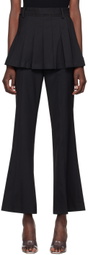 Rokh Black Pleated Mini Skirt Trousers