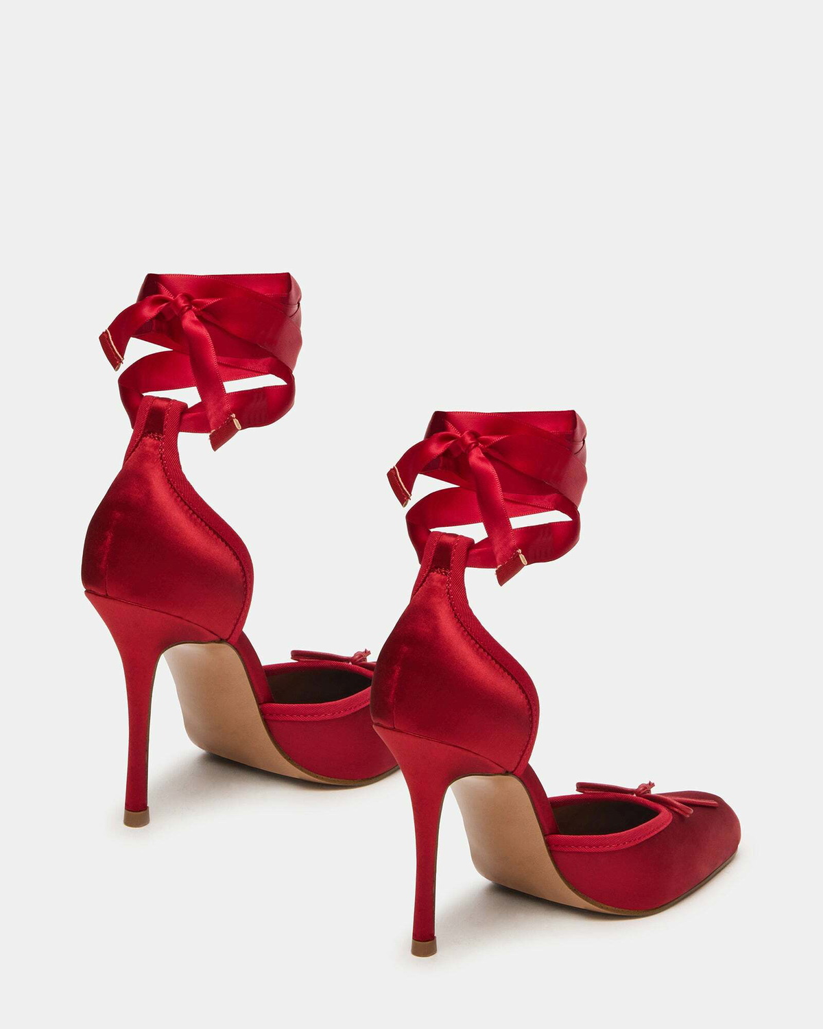 Steve Madden Larina Heels in Red Satin