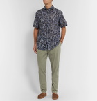 Brioni - Printed Linen and Cotton-Blend Shirt - Blue