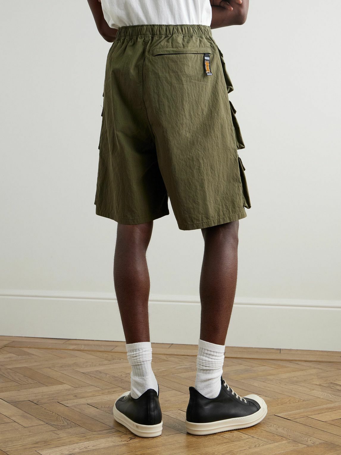 KAPITAL - Cotton and Nylon-Blend Ripstop Drawstring Cargo Shorts