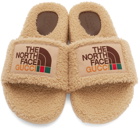 Gucci Beige The North Face Edition Merino Wool Slides