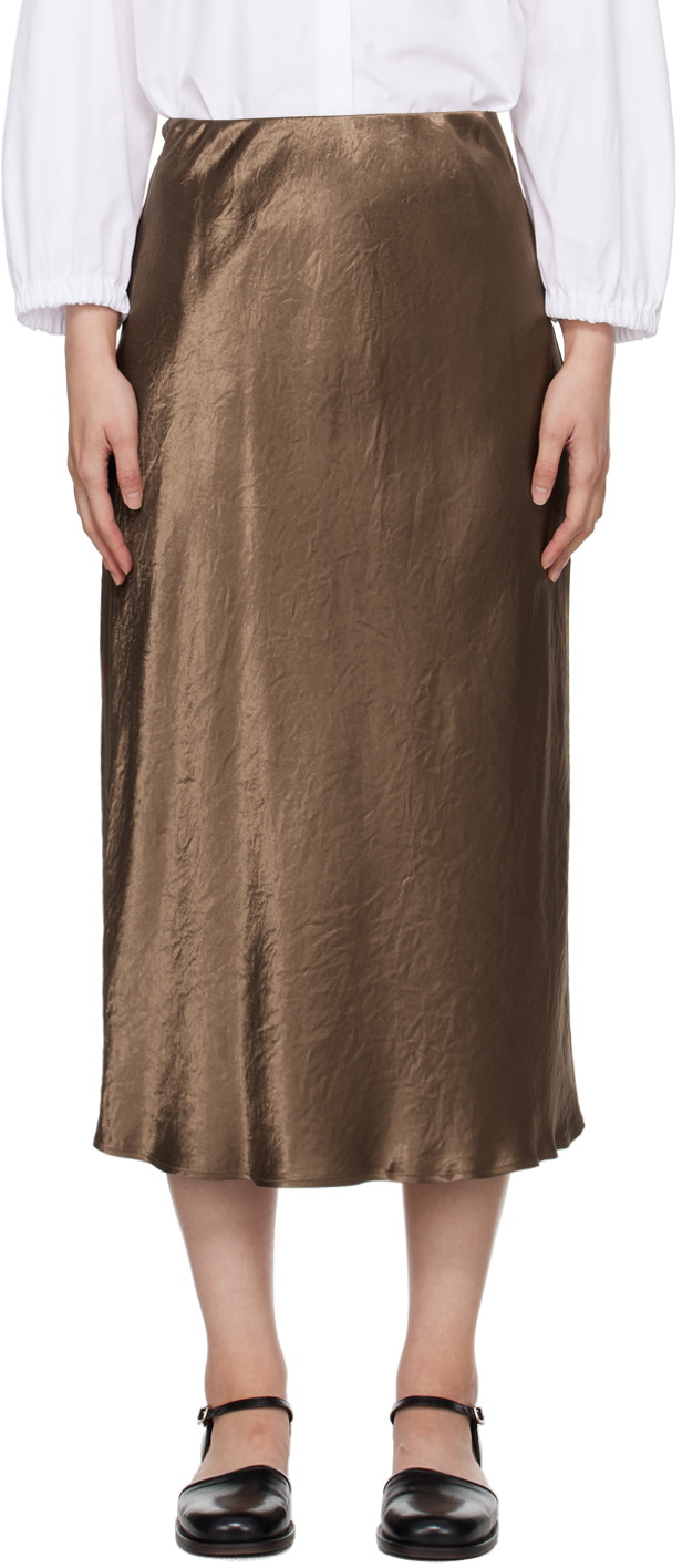 Max Mara Leisure Brown Alessio Midi Skirt