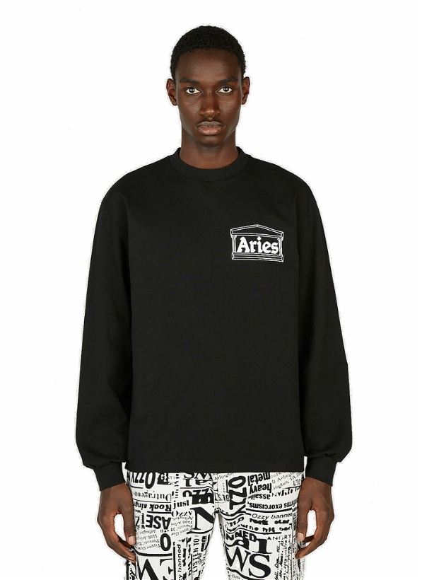Photo: Aries - Temple Long Sleeve T-Shirt in Black