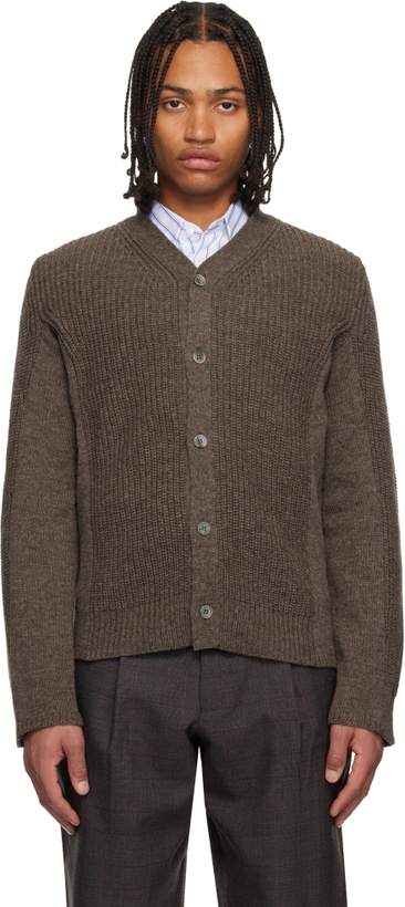 Photo: Comme des Garçons Homme Deux Brown Wool Cardigan