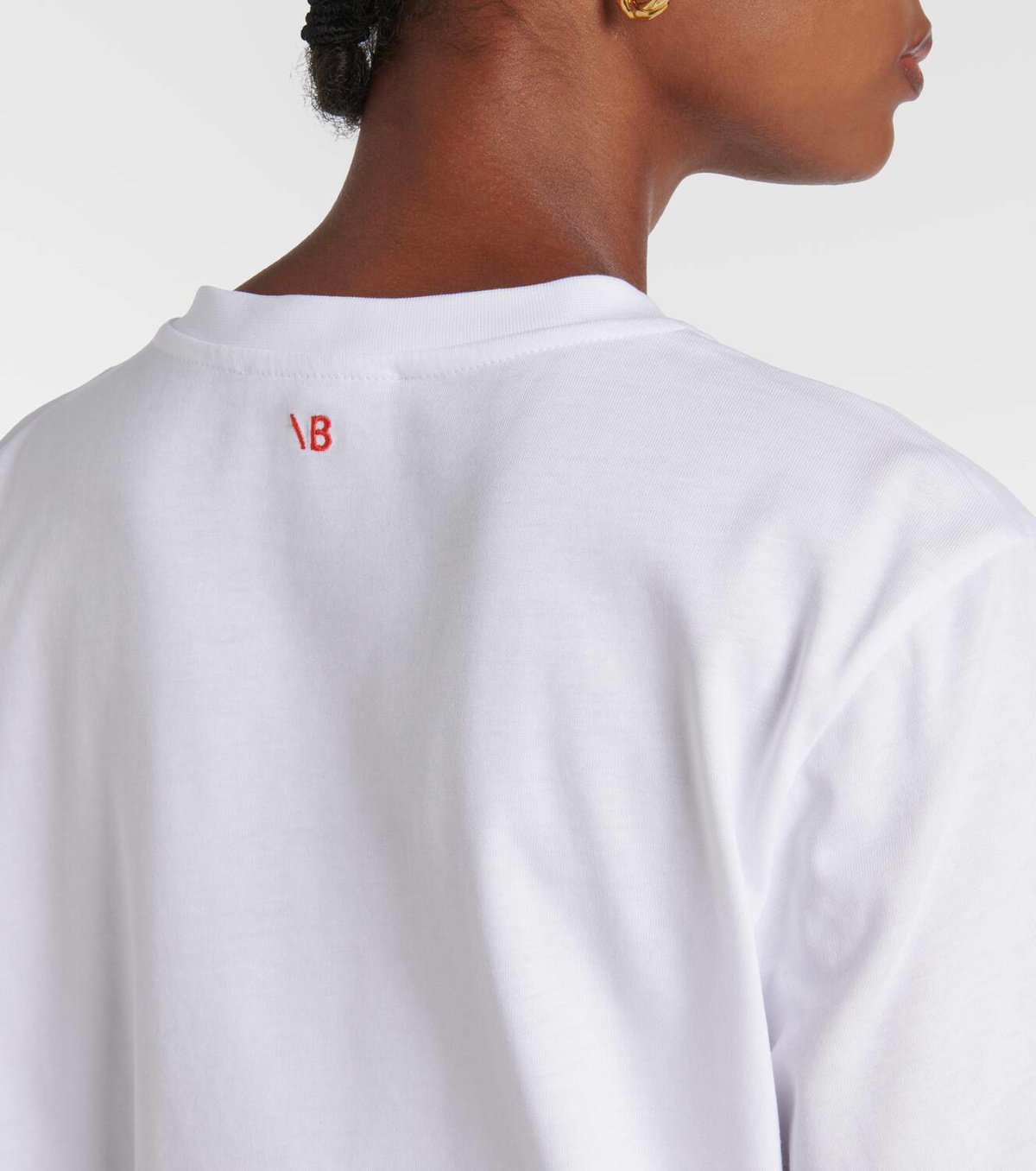 【VICTORIA BECKHAM】コットンジャージーTシャツ Victoria Beckham Slogan cotton-jersey T-shirt Victoria Beckham