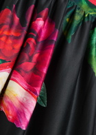 Alice + Olivia Tarrie Floral-print Stretch-cotton Maxi Dress Black