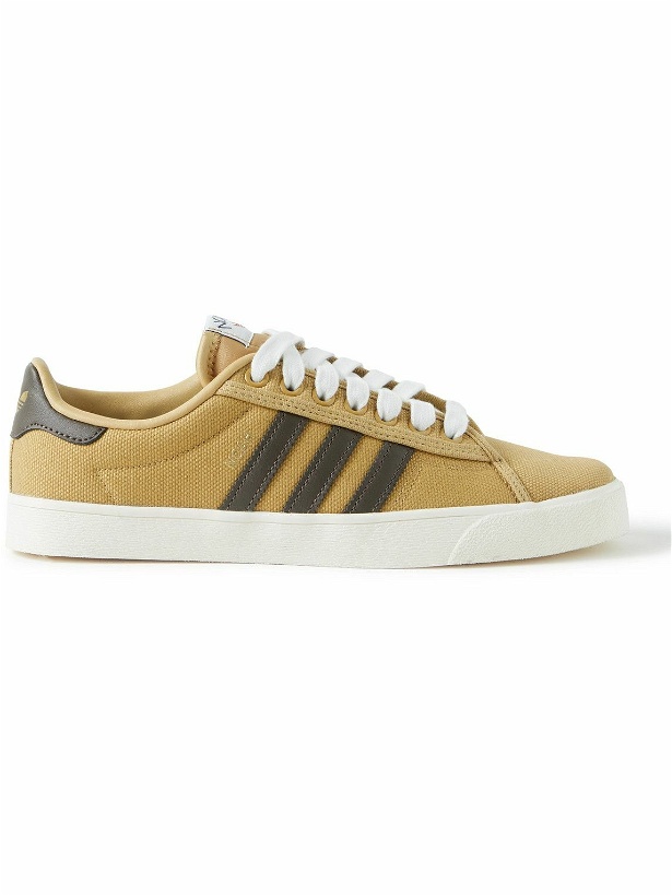 Photo: adidas Consortium - Noah Adria Leather-Trimmed Canvas Sneakers - Brown