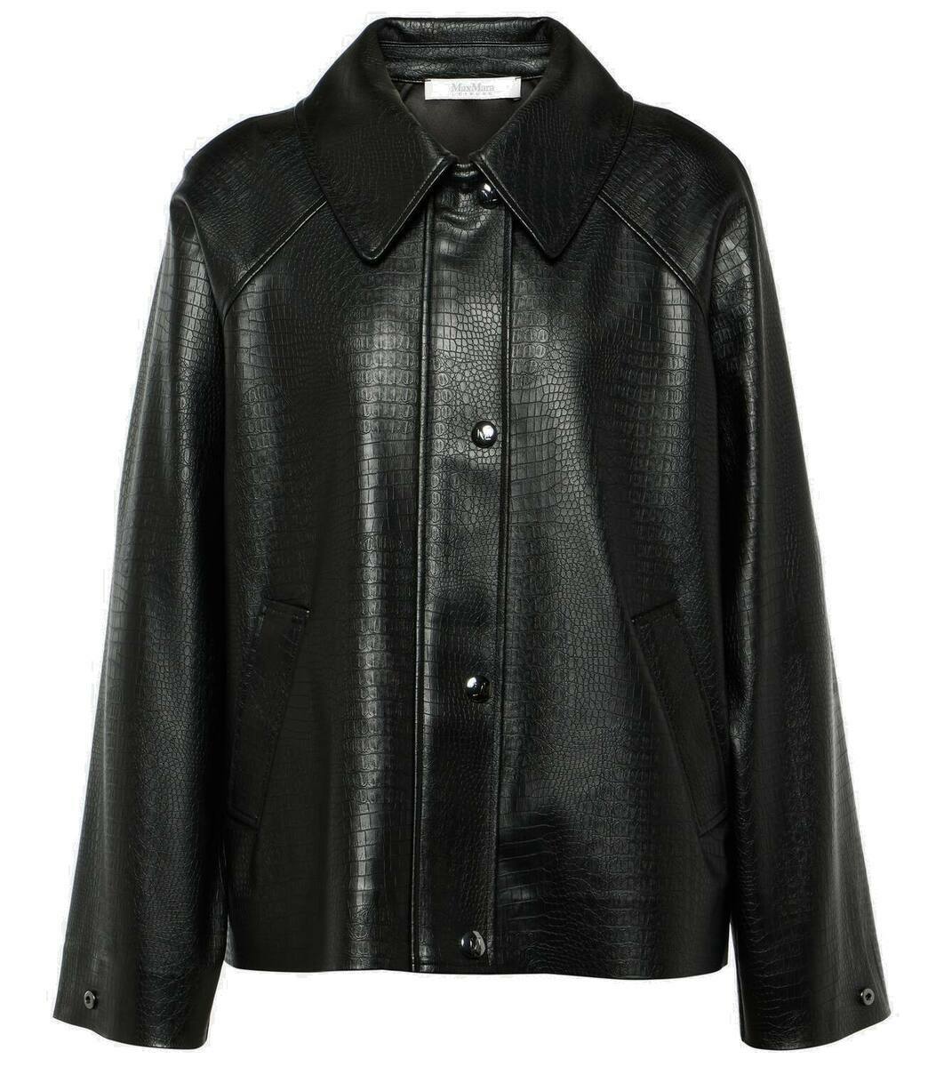 Max Mara Oggeri Teddy Short Biker Jacket Max Mara