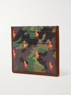 POLO RALPH LAUREN - Logo- and Camouflage-Print Leather Cardholder - Brown