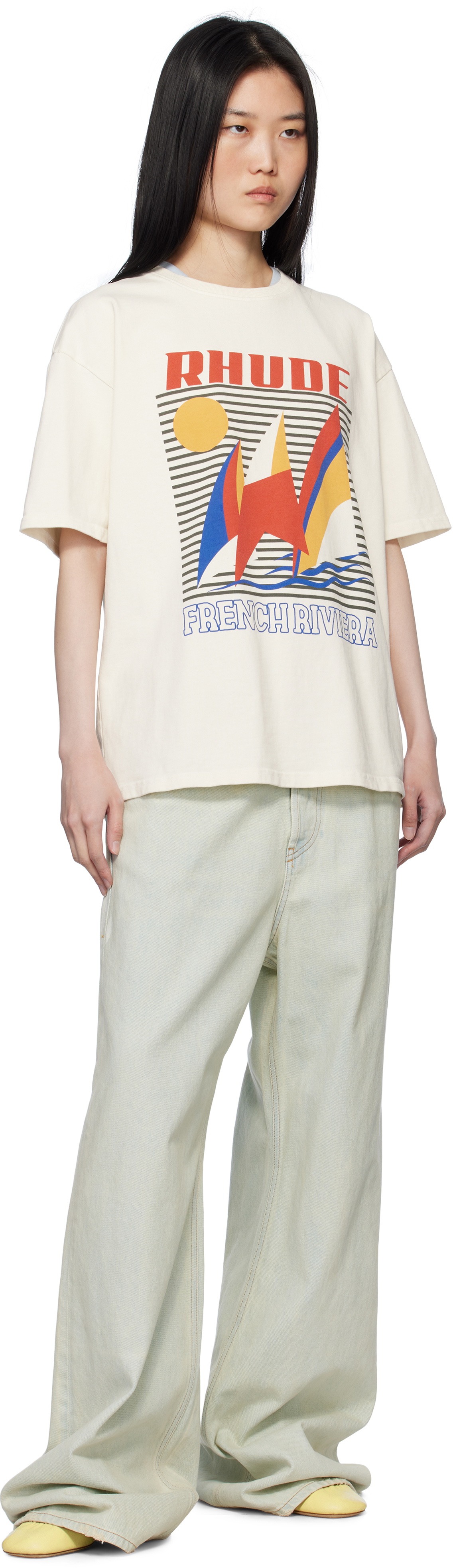【関税込み】Rhude オフホワイト 'Rhude' Cadre Tシャツ 2025.04.21.Rhude-108_grande.