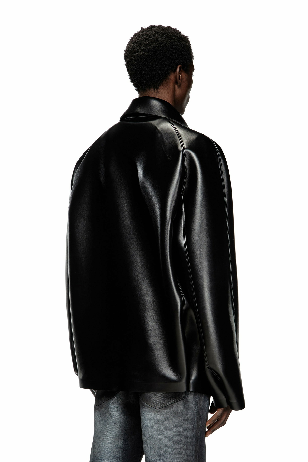 Diesel Oversized neoprene-bonded tailored jacket - Jackets - Unisex - Black