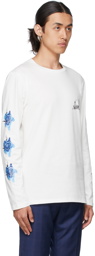 Paul Smith White Monarch Rose Long Sleeve T-Shirt